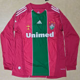 2010 Fluminense Home Red Retro Long Sleeve Soccer Jersey