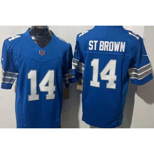 ST BROWN #14 Men's Detroit Lions NFL Jersey 雄狮     (3代）