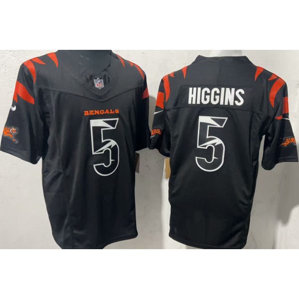 HIGGINS #5 Men's Cincinnati Bengals NFL Jersey 猛虎   (3代）