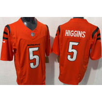 HIGGINS #5 Men's Cincinnati Bengals NFL Jersey 猛虎   (3代）