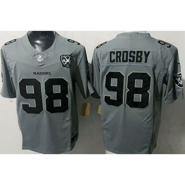 CROSBY #98 Men's Las Vegas Raiders NFL Jersey 突袭者   (3代）