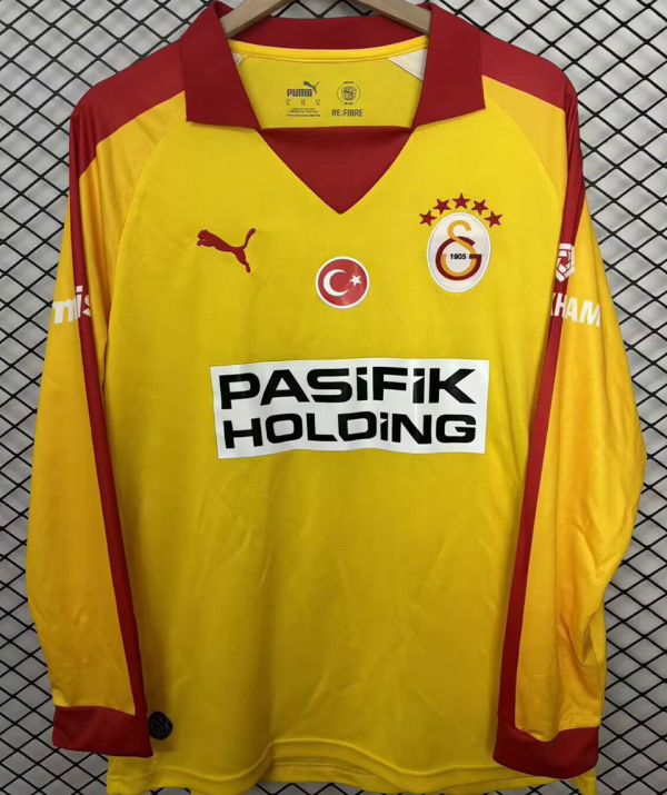 2026 Galatasaray Yellow Fans Long Sleeve Soccer Jersey