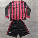 2009/10 AC Milan Home Kids Retro Long Sleeve Soccer Jersey