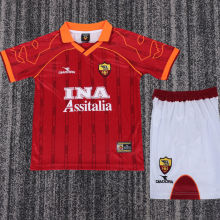1999/2000 Roma Home Red Kids Retro Soccer Jersey