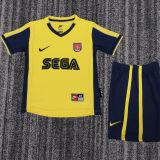 2000/2001 ARS Away Yellow Retro Kids Soccer Jersey