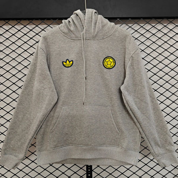 2026/27 Colombia Third Grey Retro Style Hoody 小绣花 黄标