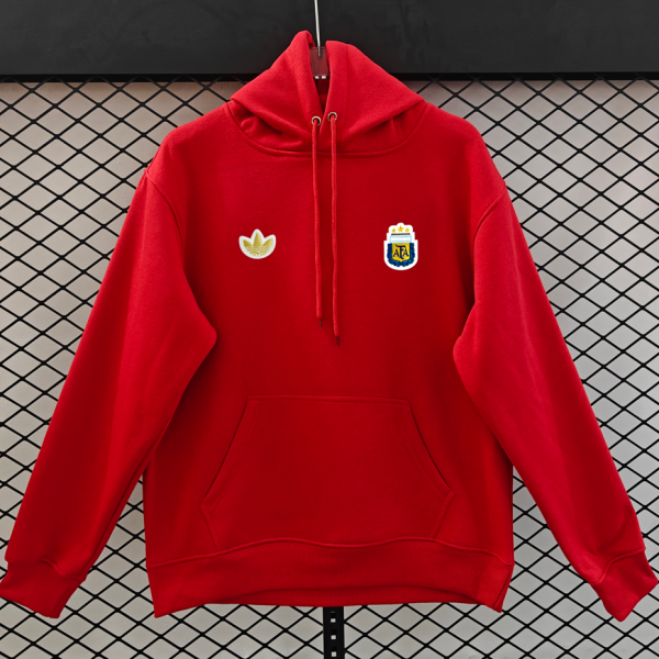 2026/27 Argentina Red Retro Style Hoody 小绣花