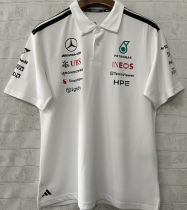 2026 Mercedes AMG Petronas F1 White POLO Team T-Shirt  有领
