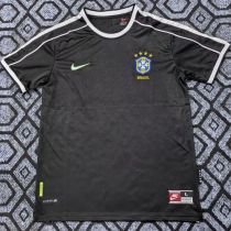 1998 Brazil Black Retro Soccer Jersey