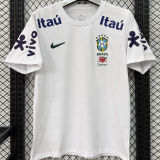 2026/27 Brazil White Casual Pure Cotton T-Shirt
