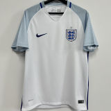 2016 England Home White Retro Soccer Jersey