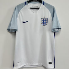 2016 England Home White Retro Soccer Jersey