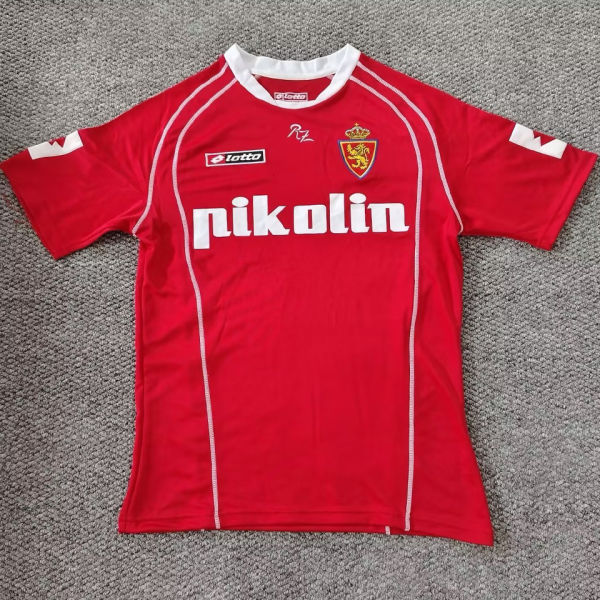 2004/2005 Zaragoza Away Red Retro Soccer Jersey