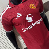 2026/27 M Utd Home Red Player Version Soccer Jersey