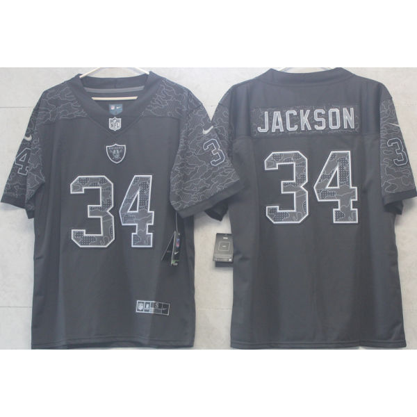JACKSON #34 Men's Las Vegas Raiders NFL Jersey 突袭者