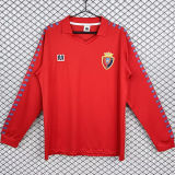 1983 Osasuna Home Red Retro Long Sleeve Soccer Jersey
