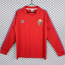 1983 Osasuna Home Red Retro Long Sleeve Soccer Jersey