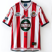 2001 Chivas Home Red White Retro Soccer Jersey