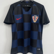 2018 Croatia Away Black Retro Soccer Jersey