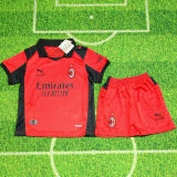 2025/26 AC Milan 4TH Red Kids Soccer Jersey