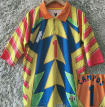 1998 Mexico CAMPOS #1 GoalKeeper Retro Soccer Jersey