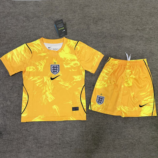 2026/27 England Yellow Goalkeeper Kids Soccer Jersey