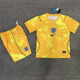 2026/27 England Yellow Goalkeeper Kids Soccer Jersey
