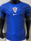 2026/27 Croatia Away Blue Player Version Soccer Jersey 背下有格子