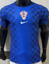 2026/27 Croatia Away Blue Player Version Soccer Jersey 背下有格子