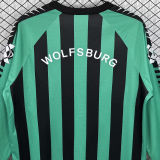 1994/1995 Wolfsburg Away Green Long Sleeve Retro Jersey