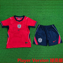 2026/27 England Away Red Player Version Kids Jersey 球员版童装