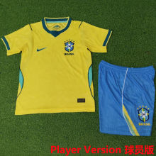 2026/27 Brazil Home Yellow Player Version Kids Jersey 球员版童装