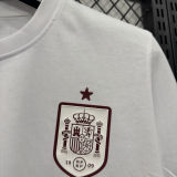 2026/27 Spain White Casual Pure Cotton T-Shirt   T293