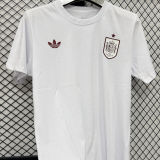 2026/27 Spain White Casual Pure Cotton T-Shirt   T293