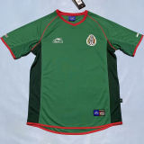 1998 Mexico Green Retro Soccer Jersey