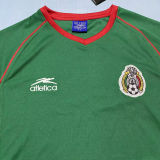 1998 Mexico Green Retro Soccer Jersey