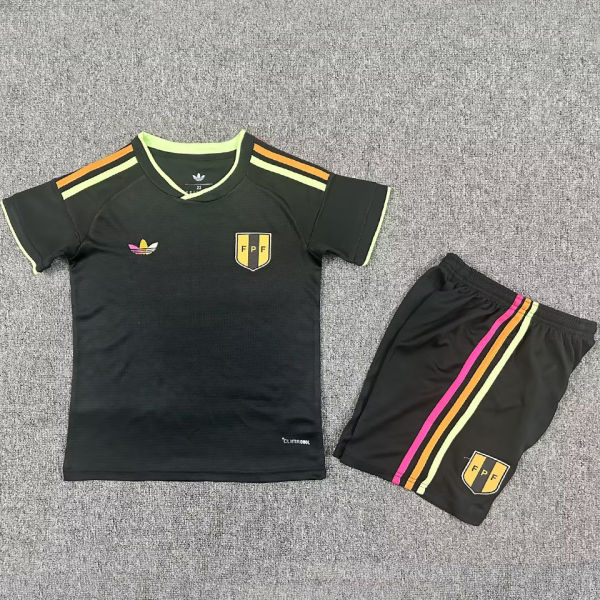 2026/27 Peru Away Black Kids Soccer Jersey