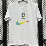 2026/27 Brazil White Casual Pure Cotton T-Shirt