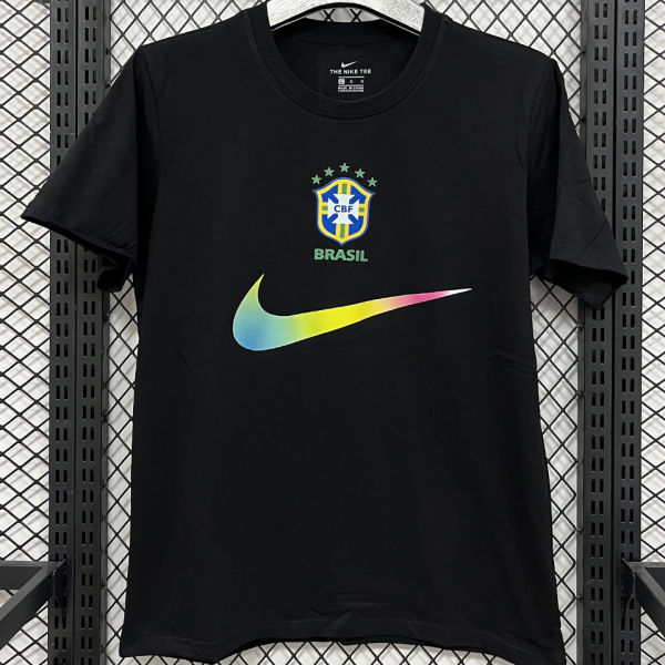 2026/27 Brazil Black Casual Pure Cotton T-Shirt