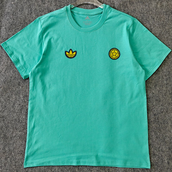 2026/27 Colombia Retro Style Pure Cotton T-Shirt 队微 黄色