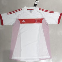 2002 Turkey Home White Retro Retro Jersey
