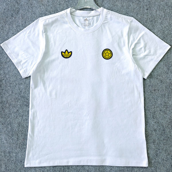 2026/27 Colombia Retro Style Pure Cotton T-Shirt 队微 黄色