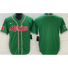 2026 WBC Mexico Green Baseball Jersey