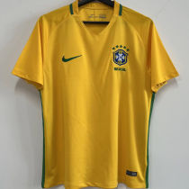 2016 Brazil Home Yellow Retro Soccer Jersey