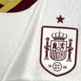 2026/27 Spain 1:1 Quality Away White Fans Soccer Jersey (Have Right Patch 有右臂章 金底白字）