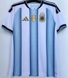 2026/27 Argentina 1:1 Quality Home Fans Soccer Jersey (Have Right Patch 有右臂章 金底白字）