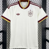 2026/27 Spain 1:1 Quality Away White Fans Soccer Jersey (Have Right Patch 有右臂章 金底白字）