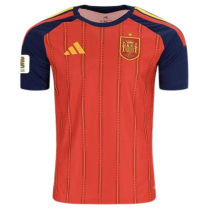 2026/27 Spain 1:1 Quality Home Red Fans Soccer Jersey (Have Right Patch 有右臂章 白底金字）