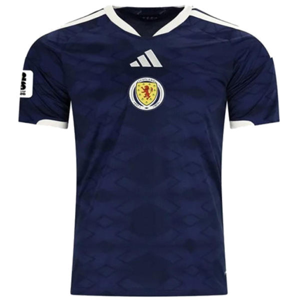 2026/27 Scotland  1:1 Quality Home Fans Soccer Jersey  (Have Right Patch 有右臂章 白底黑字）