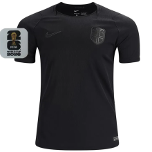 2026/27 Norway Away Black Fans Soccer Jersey  (Have Right Patch 有右臂章 白底黑字）